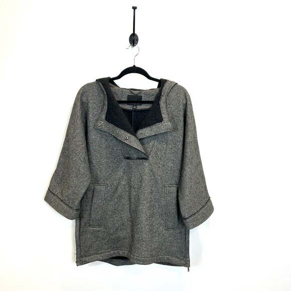 Banana Republic Womens Small Gray Wool Popover Wedge Jacket - Picture 1 of 13